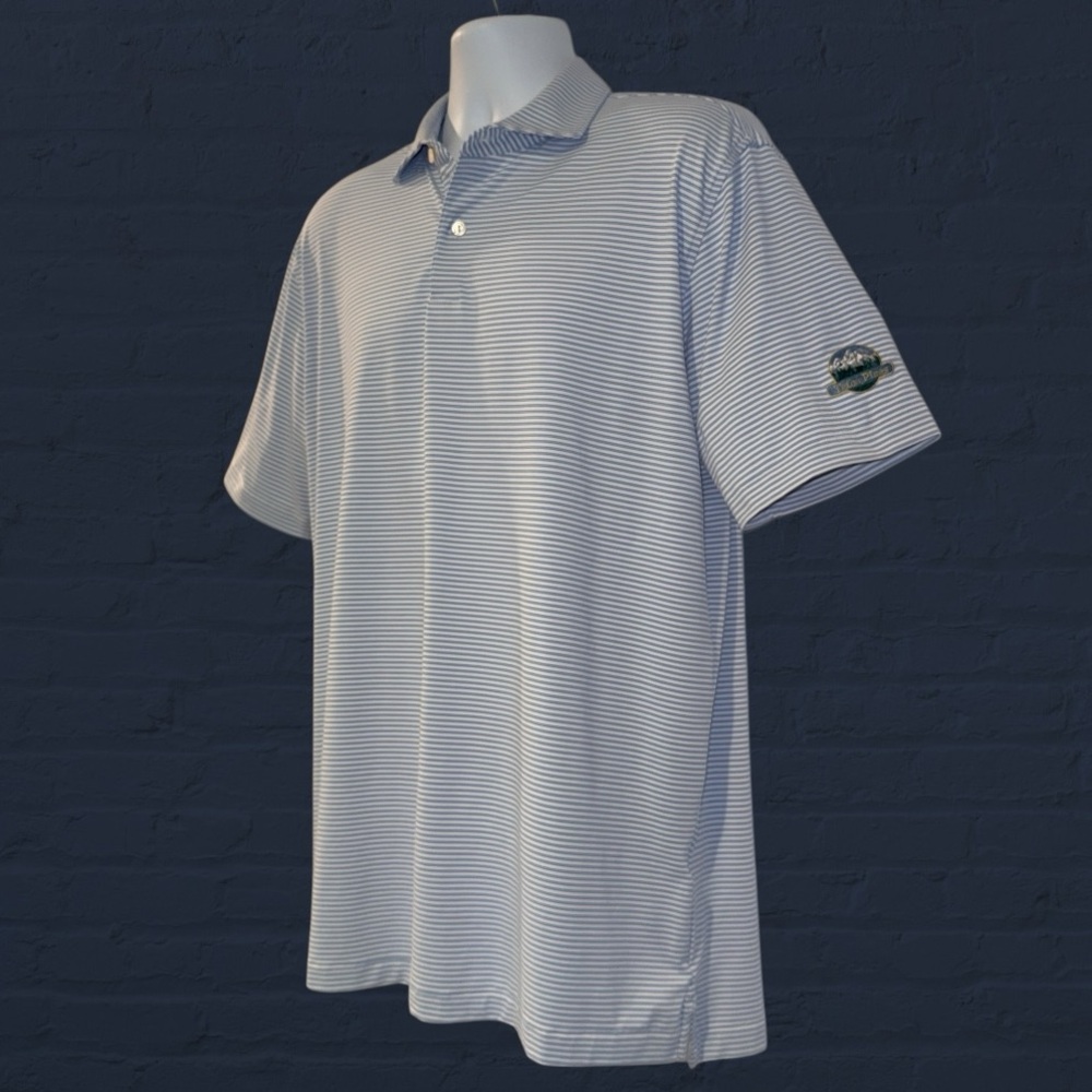 Peter Millar Crown Crafted Golf Polo L Teton Pines Country Club Wyoming - Picture 5 of 13